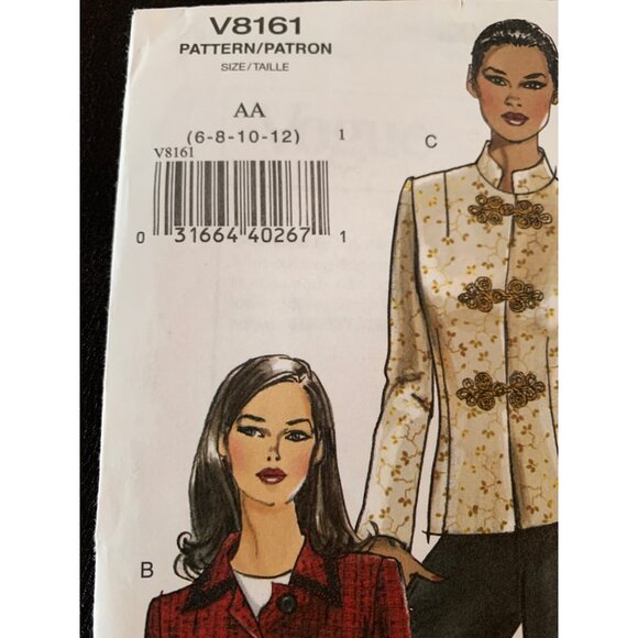 Vogue Misses Jacket Sewing Pattern V7011 Sz 6 - 12 - Uncut - Picture 5 of 10
